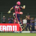 Jos Buttler celebrates IPL century 2022