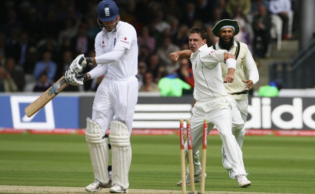 Dale Steyn Michael Vaughan 2008 Tom Shaw Getty Images