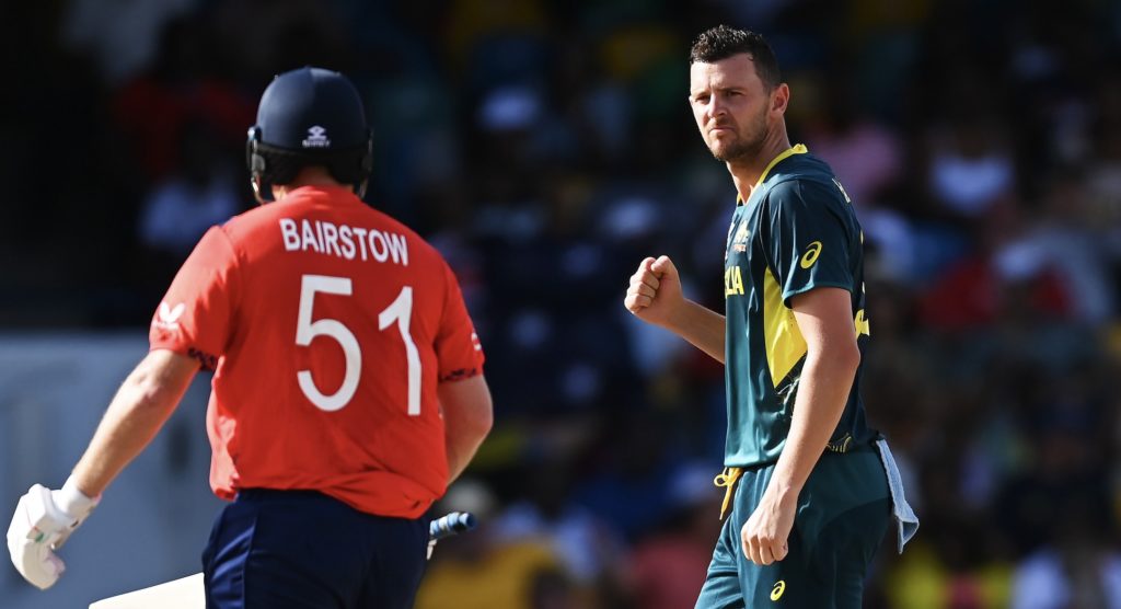 Josh Hazlewood 12 June 2024 Gareth Copley Getty Images