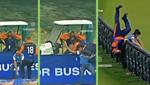 Faf du Plessis suplexed ball boy