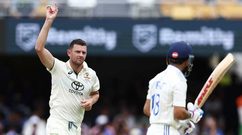 Josh Hazlewood Virat Kohli 16 Dec 2024 Chris Hyde Getty Images