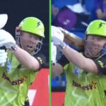 David Warner broken bat BBL