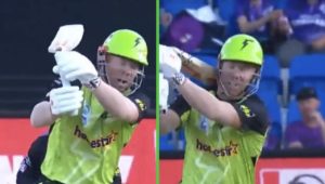 David Warner broken bat BBL