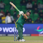 LAHORE, PAKISTAN - MARCH 05: David Miller of South Africa bats during the ICC Champions Trophy 2025 semi final between South Africa and New Zealand at Gaddafi Stadium on March 05, 2025 in Lahore, Pakistan. (Photo by Sameer Ali/Getty Images)